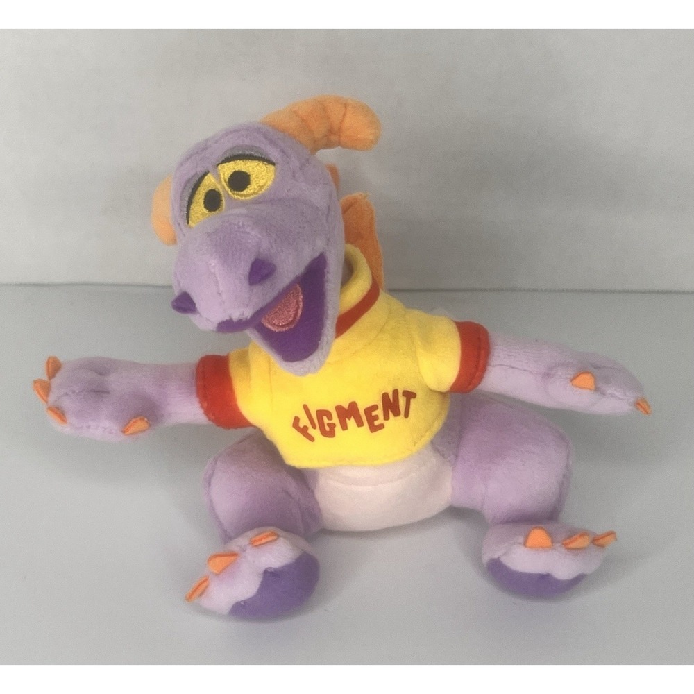 Disney Purple Dragon Figment Magnetic Shoulder Pal Plush Magnet 6"